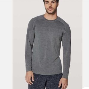 Lululemon Metal Vent Tech Crew Neck Long Sleeve Shirt Asphalt Gray Men’s $78 NWT
